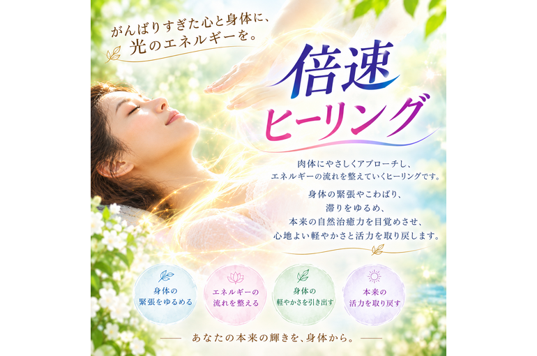 光のエネルギーで倍速ヒーリング